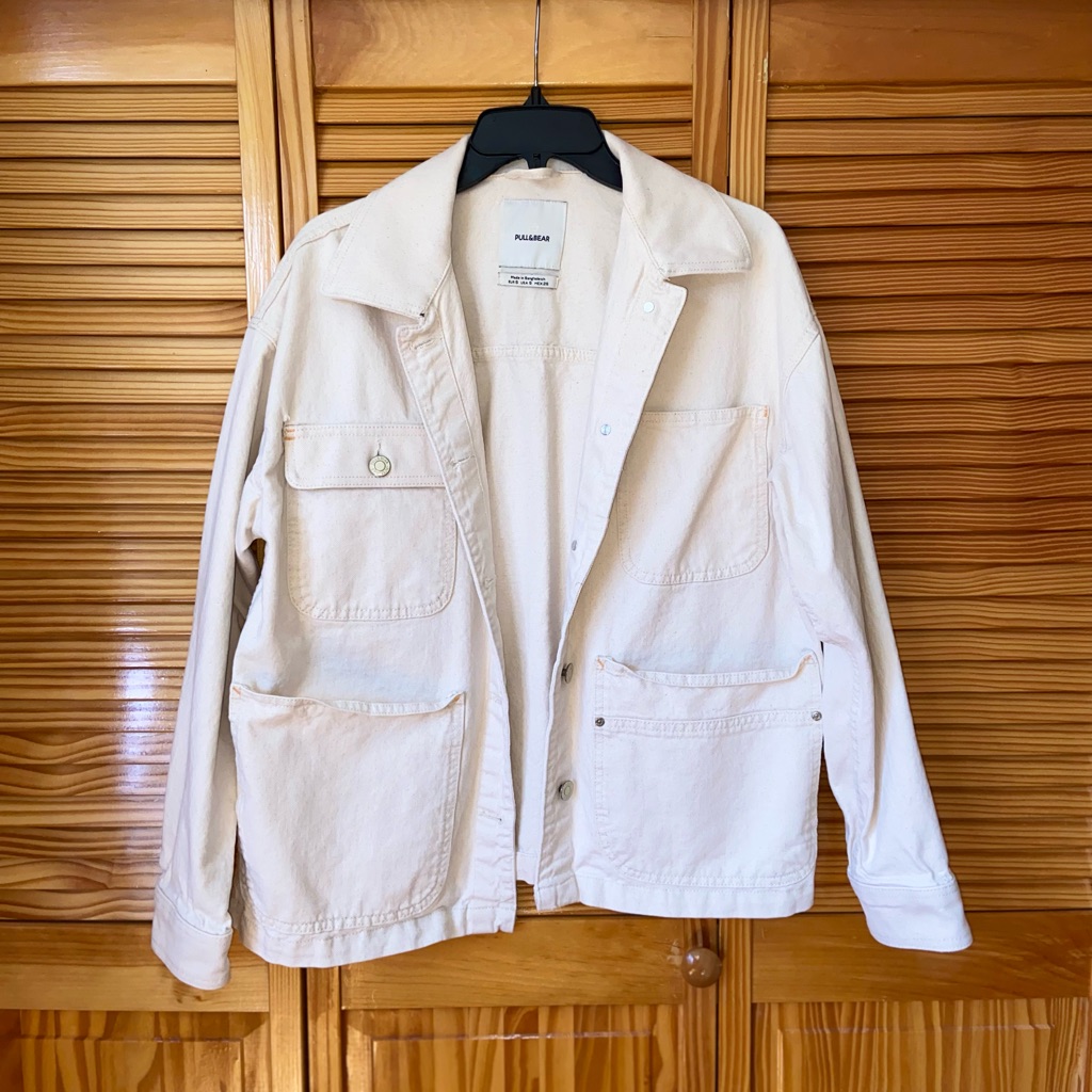 Beige Utility Jacket Pull & Bear